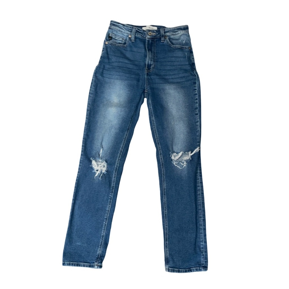 Kancan denim high rise distressed jeans 9/28”
